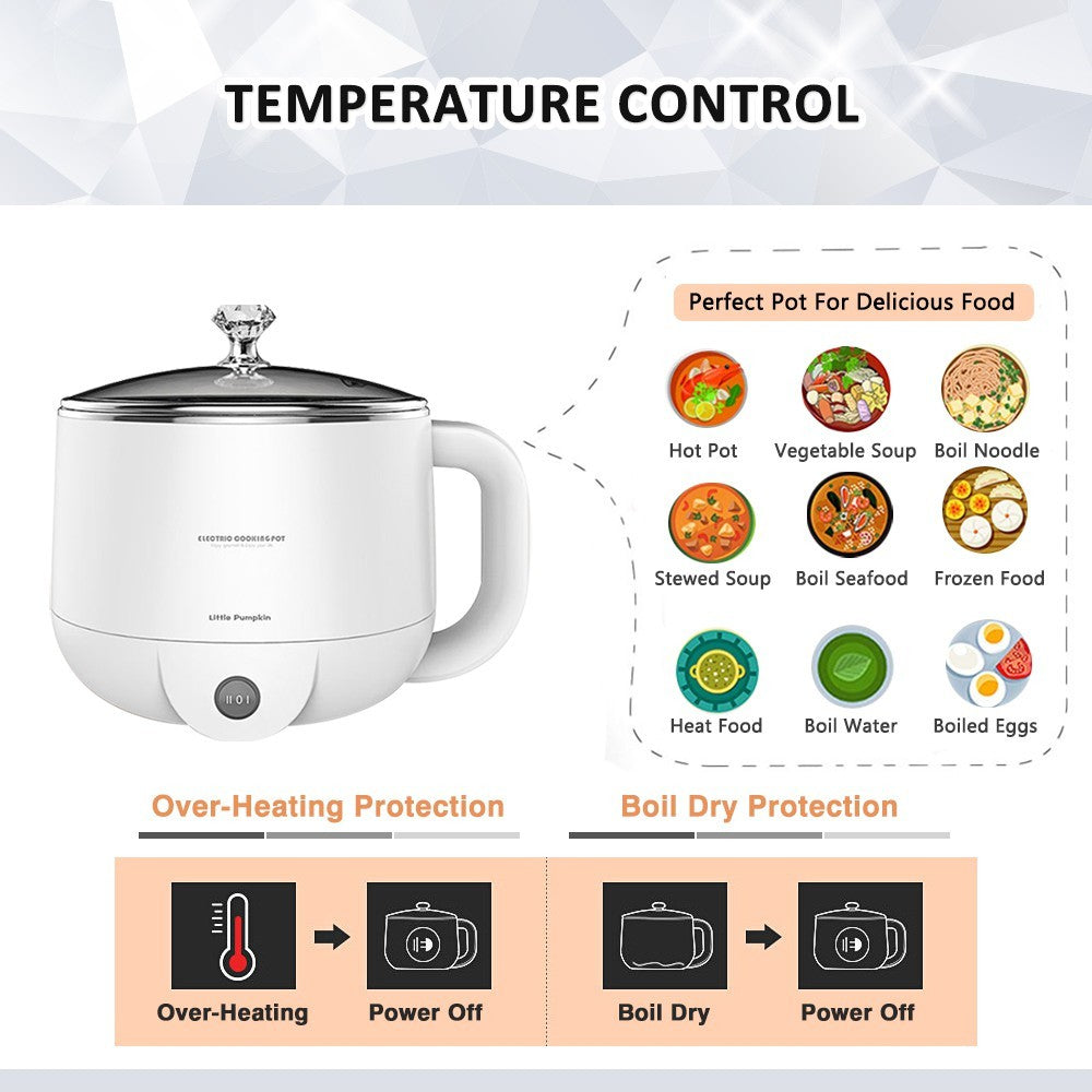 Multifunctional Sus304 Stainless Steel Electric Cooker Hot Pot Mini Cooker hostel cooker