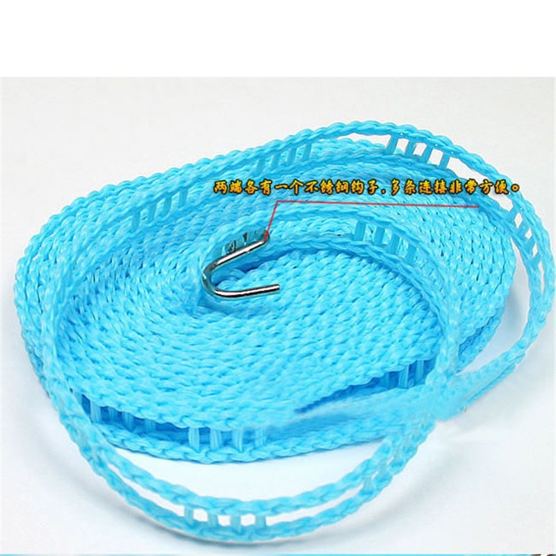 3M Adjustable Windproof Nylon Clothesline Anti Slip Slide Convenient Retractable Budget Cloth Hanger Drying Clothes