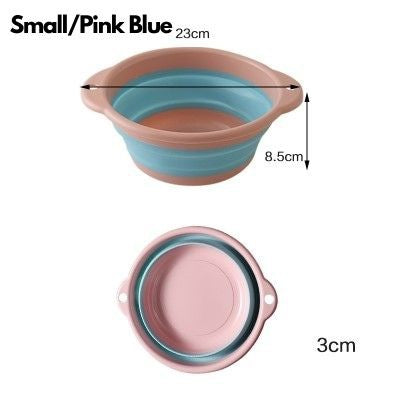TRAVEL Multipurpose Foldable wash basin Portable Household Large Collapsible Travel Face Washing Bucket Dish Tub
