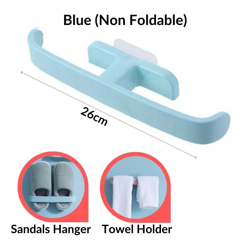 C&C Adhesive Kitchen Holder Wall Mounted Hanging Shoes Storage Rack Bathroom Self Adhesive Towel Storage Organizer
