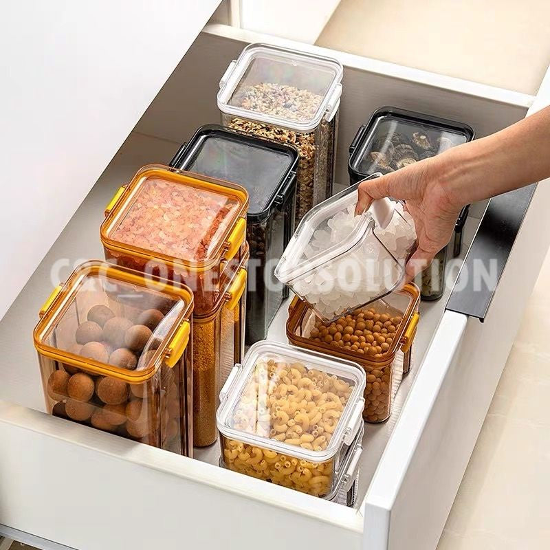 3Colors C&C Bekas Rempah Spice Box Sealed Container Refrigerator Fridge Kitchen Storage Box Bekas Kedap Udara