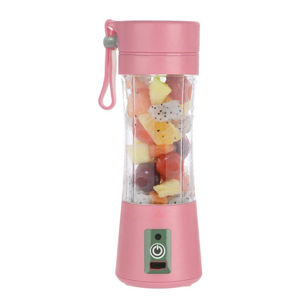 2 Blades Juicer USB Portable Electric Fruit Juicer Cup Bottle Mixer Rechargeable Juice Blender 380ml