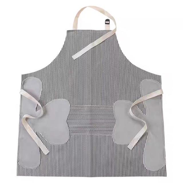 Hand-wipe Adjustable Apron with hand drying paddings waterproof apron oil proof kitchen pocket