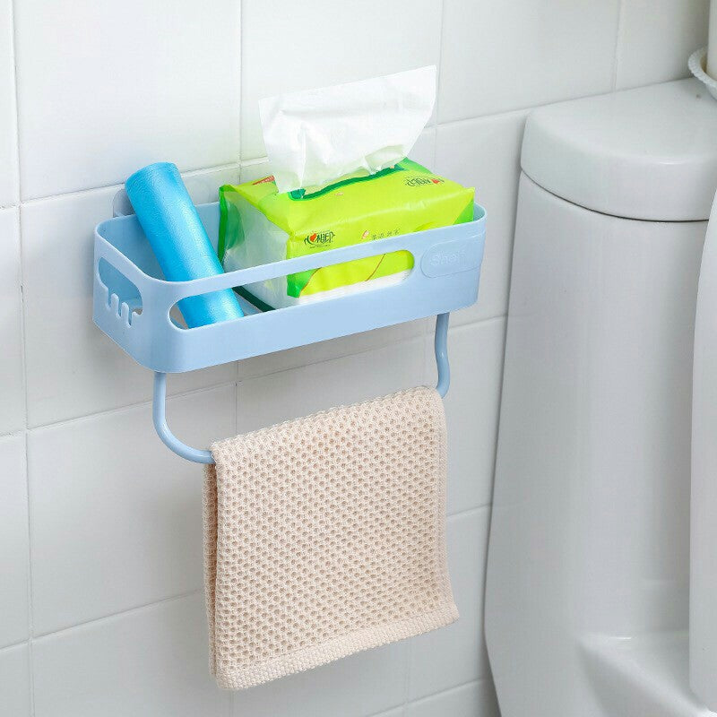 C&C 3pcs/Set Strong Suction Storage Wall Rack Bathroom Kitchen Mounted Basket Holder Rak Sabun
