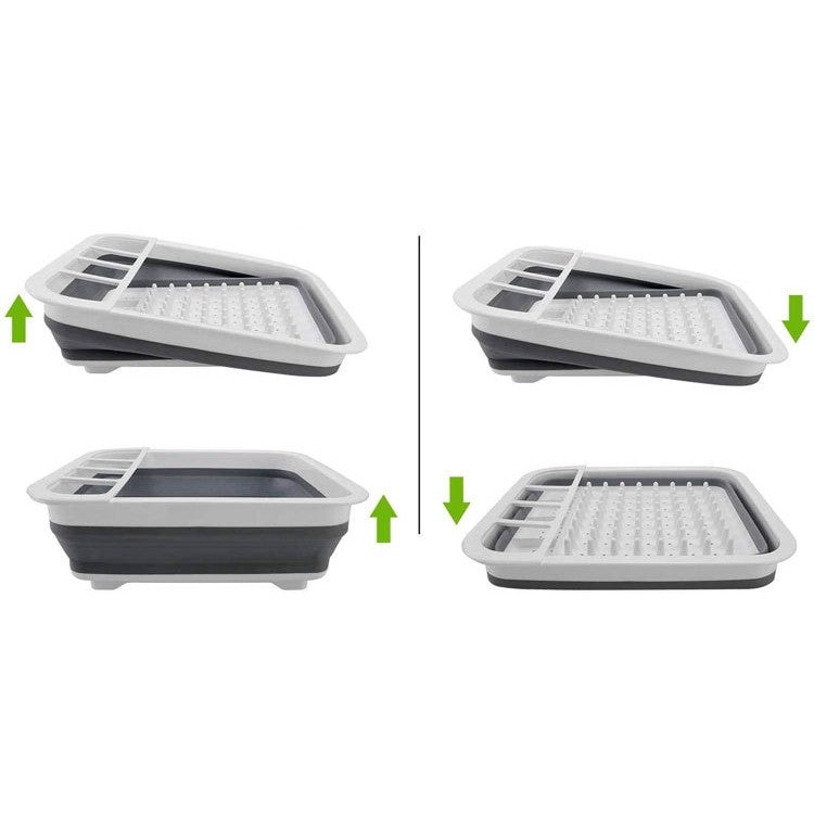 Foldable Dish Drying Rack Kitchen Collapsible Dish Drainer Storage Tableware Drainer Board Tableware