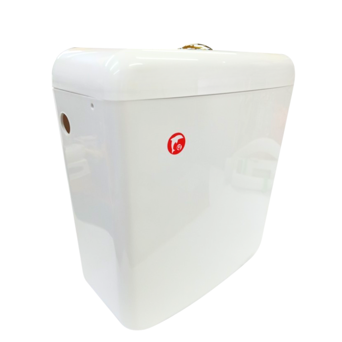 Toilet Water Tank Single Push Button - White