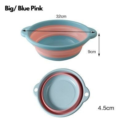 TRAVEL Multipurpose Foldable wash basin Portable Household Large Collapsible Travel Face Washing Bucket Dish Tub