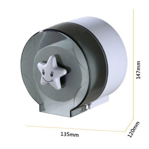 Creative Smiley Star Toilet Paper Holder Bathroom 360degree protection tissue box