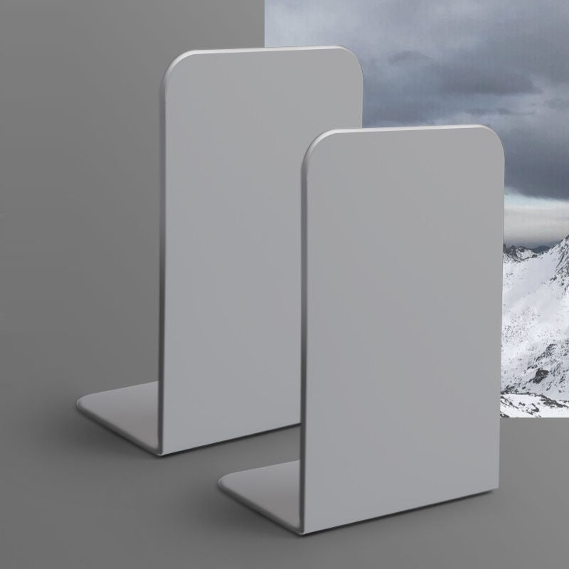 C&C 2 pcs Metal Book Stand Bookend Book Shelf Bentuk L School Stationery Office Rak Buku Pemegang buku pendirian logam