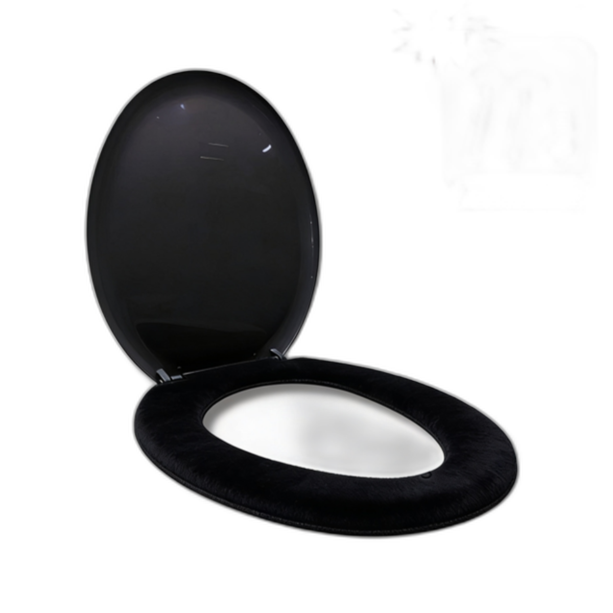 Toilet Seat Cover With Screw - Black