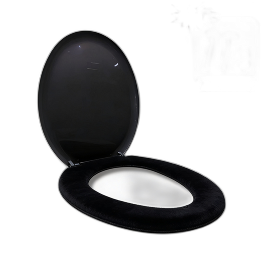 Toilet Seat Cover With Screw - Black