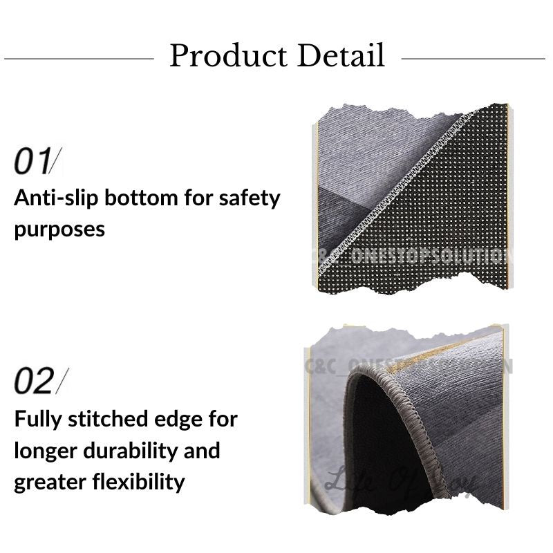C&C Nordic Design Floor Mat Bathroom Mat Bath Mat Floor Mat Anti-slip Carpet Alas kaki Dapur Lapik Kaki