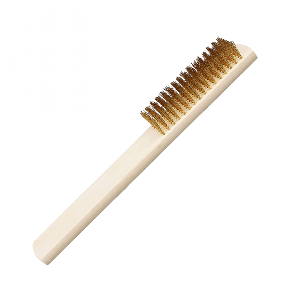 C&C Copper Wire Brush With Wooden Handle Metal High-Density Cleaning Scrub Berus Dawai Tembaga - COPPER PLATED
