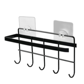 C&C Kitchen Organizer Iron Storage Rack Bathroom Towels Hanger Roll Paper Holder Cupboard Hanging Cabinet Rag