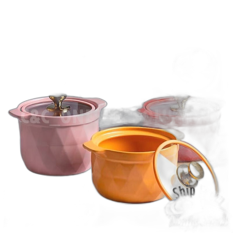 C&C Nordic Casserole Pot Clay Pot Ceramic Pot Ceramic Cookware Pixie Cooking Stew Pot Soup Pot Stockpot Periuk Tanah