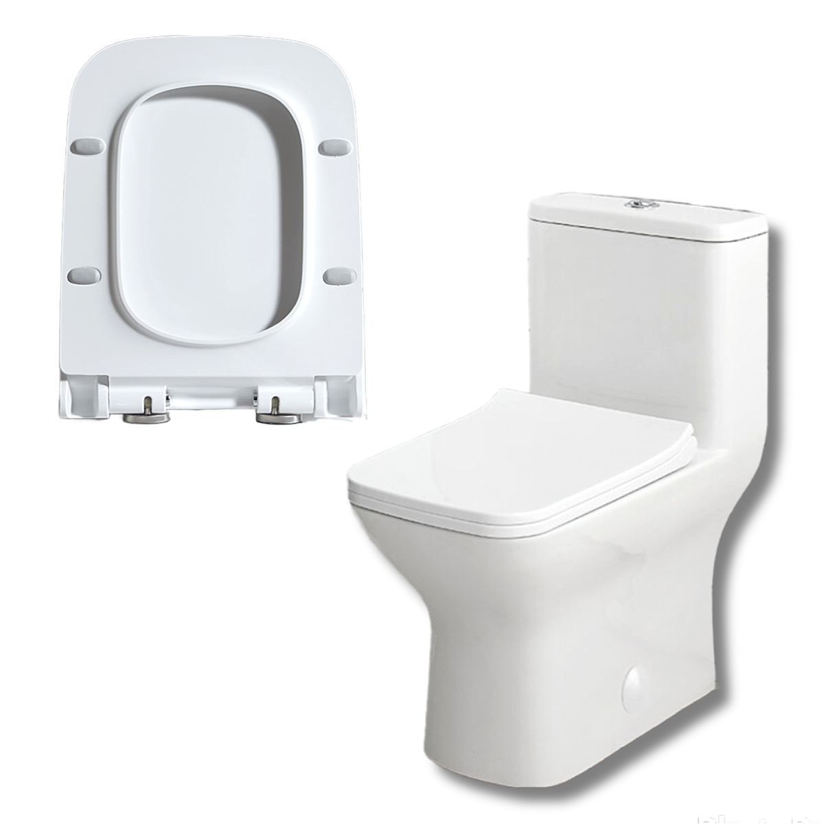 C&C Toilet Seat Cover Penutup Tandas Duduk Square Mangkuk Tandas Toilet Bowl Cover Jamban Duduk