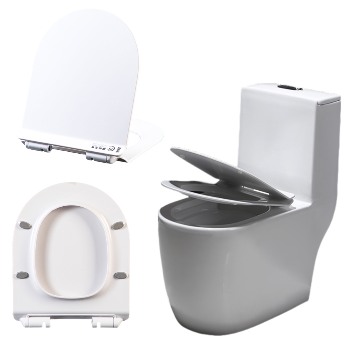 C&C UF U Shape Toilet Seat Cover With Soft Close Adjustable Hinge Penutup Mangkuk Duduk Tandas Johnson Sorento