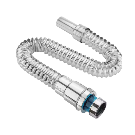 Chromed Bathroom Expandable & Flexible Anti-odor Pipe Sink Water Drain Hose Trap 1 1/2 Inches