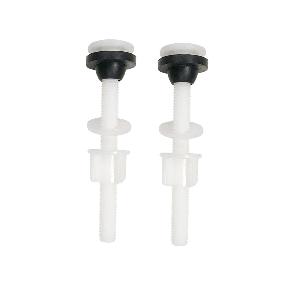 COVA 1 Set Toilet Tank Screw Fixings Close Coupled Screw Plastic Bolts Top Fix Universal Nut WC Blind Hole Tank to Bowl
