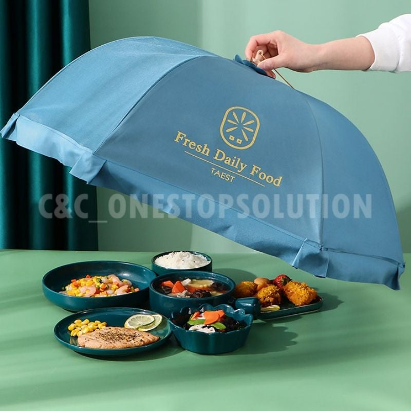 C&C Premium Food Cover Umbrella Design Mesh Tudung Saji Moden Table Dishes Cover