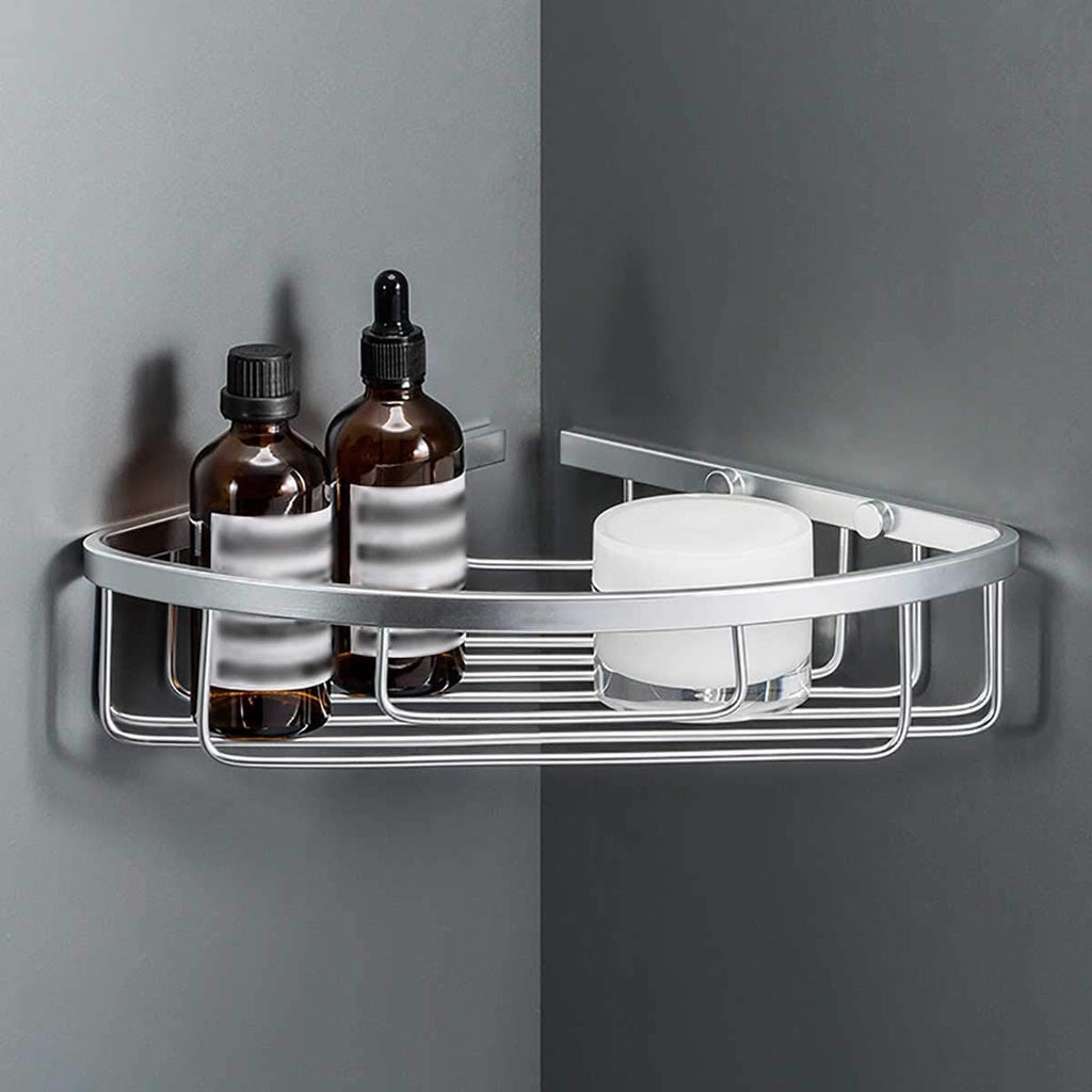 Single Tier Aluminium Corner Shelf Rack Rak Tandas Rak Bilik