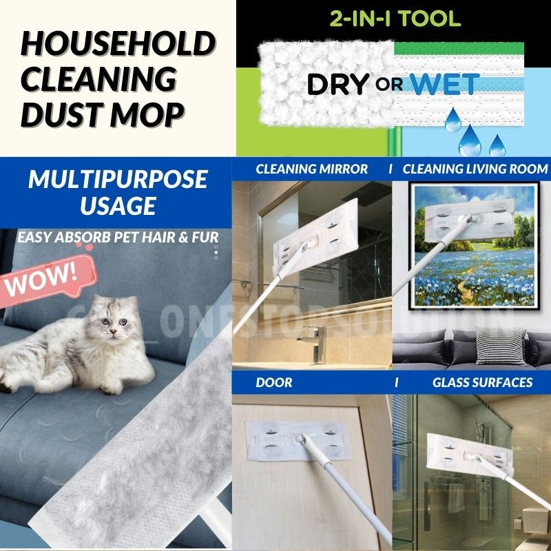C&C Super Wet Mop Wiper Disposable Wet Tissue Antibacterial Wipes Super Wet Wipes Sheet Tisu Pengelap Lantai