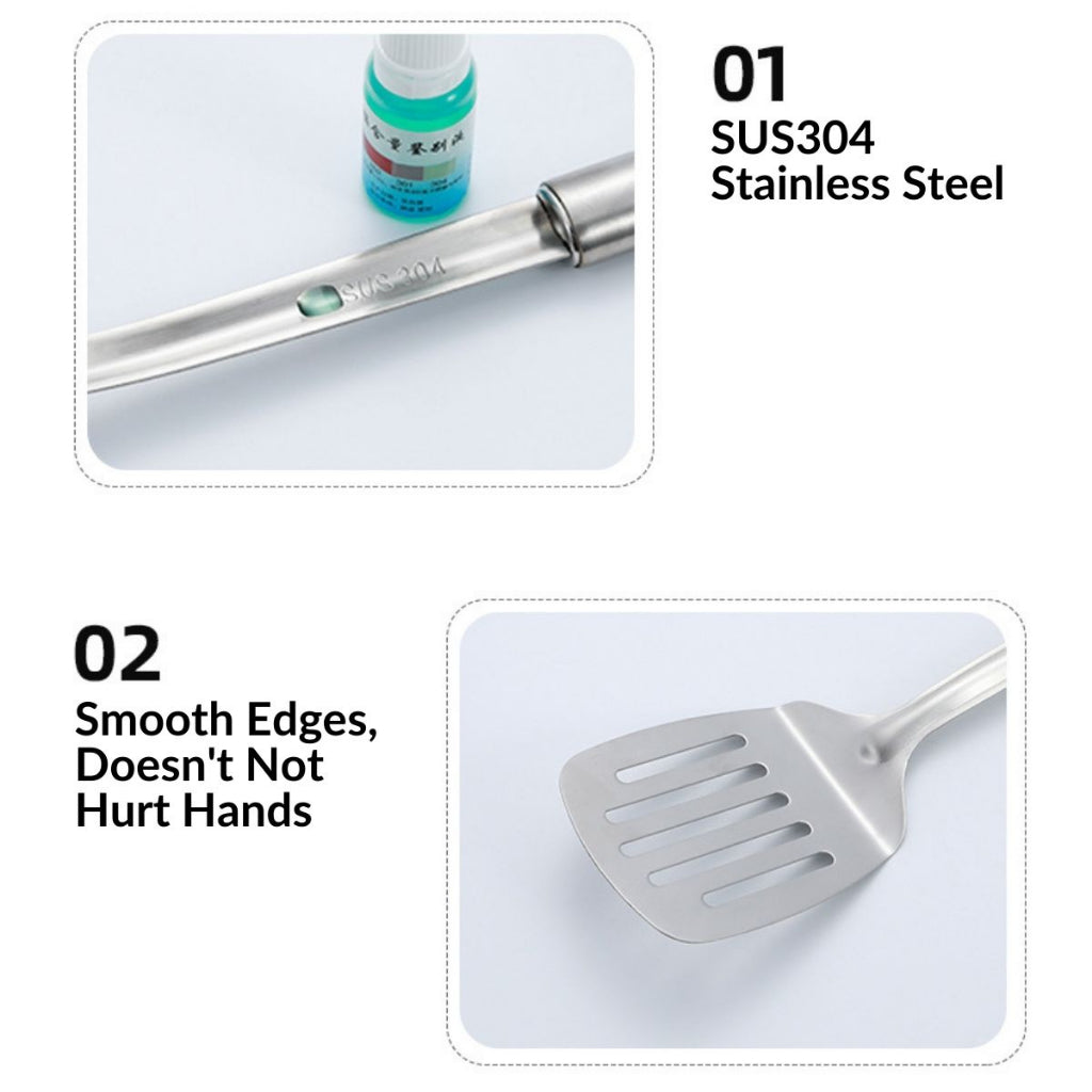 C&C Kitchenware Stainless Steel Utensil Spatula Set Household Stainless Steel Spatula
