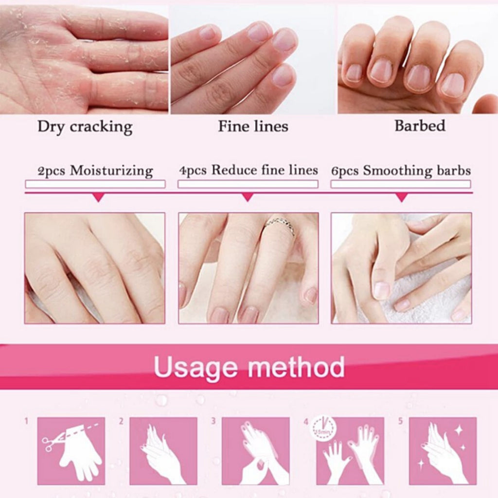 1 Pair Moisturizing Hand Mask Hydrating Lighten Fine Lines Anti-Drying Hand Mask Soft Drying skin