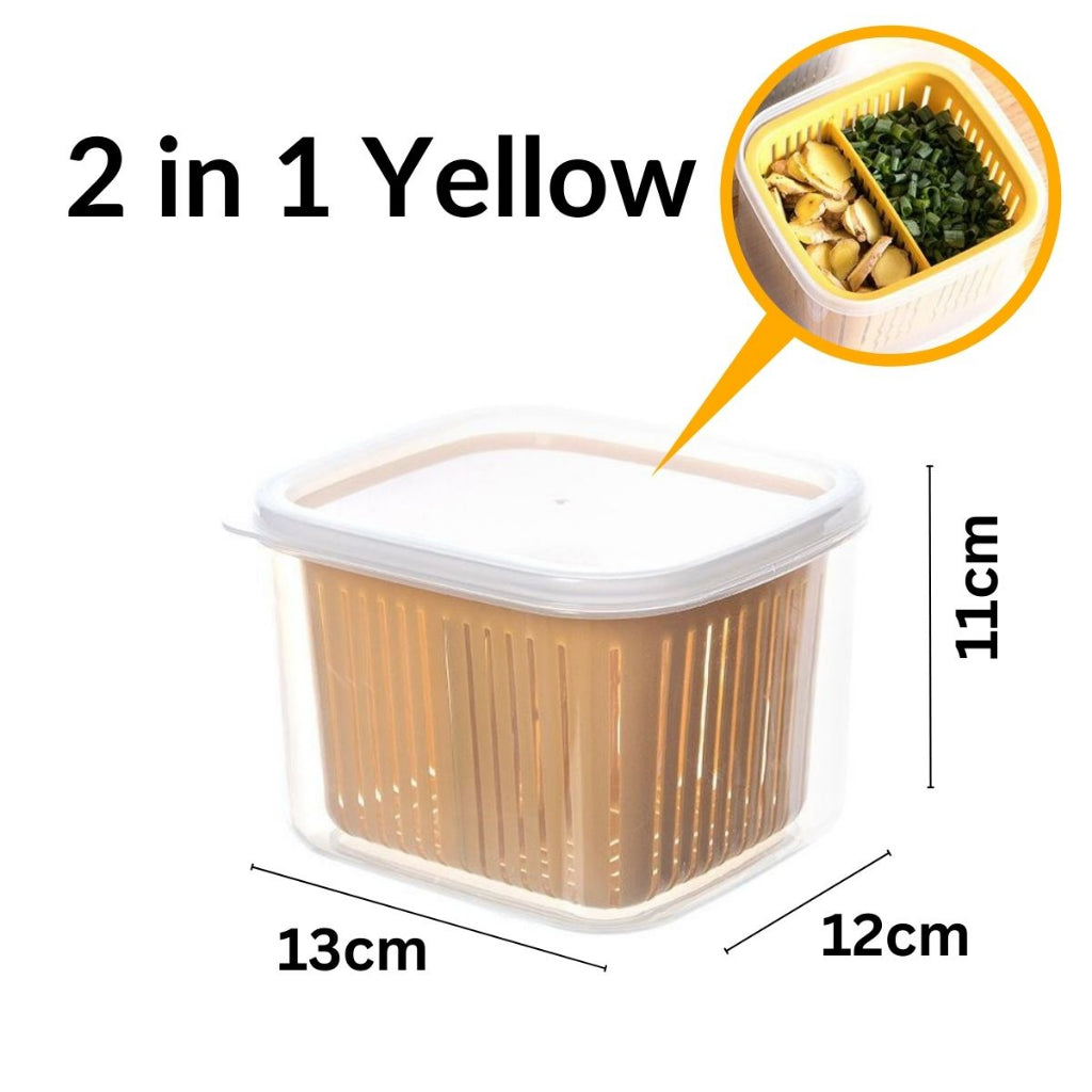 Fridge Storage Box Food Container With Lid Containers Bekas Lauk Peti Sejuk Kitchen Drain Box