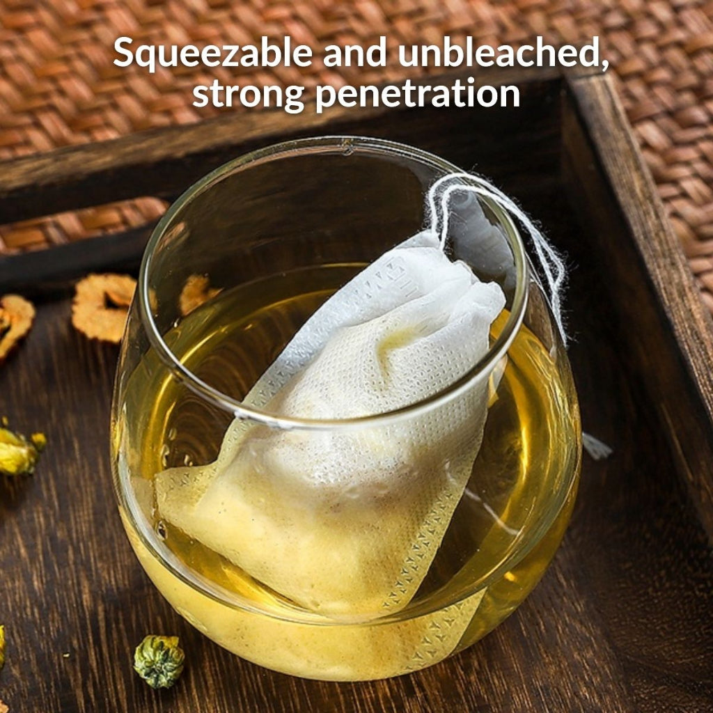 100Pcs Teabags Empty Scented Tea Bags With String Heal Seal Filter Paper Disposable Tea Filter Bags Uncang Teh Kosong