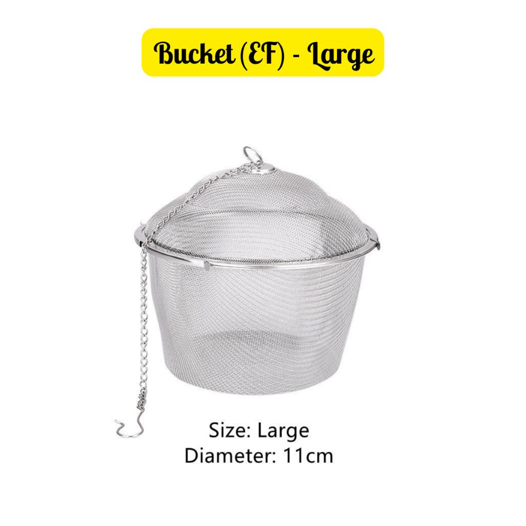 C&C Stainless Steel Tea Infuser Filter Locking Spice Tea Ball Mesh Strainer Bola Perasa Keluli Tahan Karat