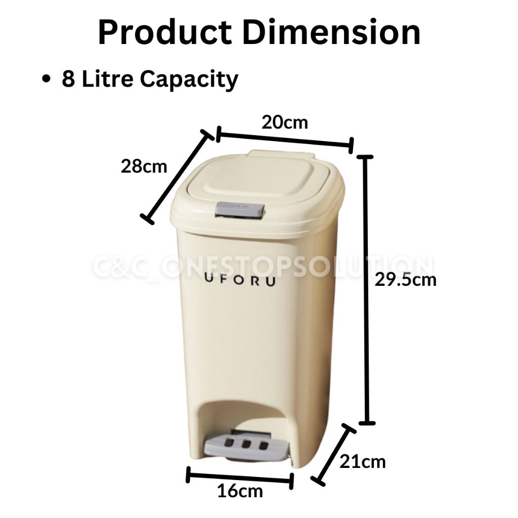 C&C Wall-Mounted Dustbin Hooked Waste Bin Kitchen Cabinet Door Hanging Trash Garbage Can Bekas Tong Sampah Dapur
