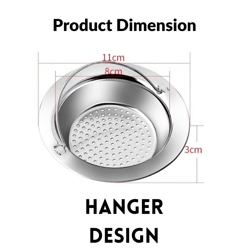 C&C Stainless Steel Sink Filter Sink Strainer Drainer Drain Filter Kitchen Strainer Bekas Penapis Air Sinki