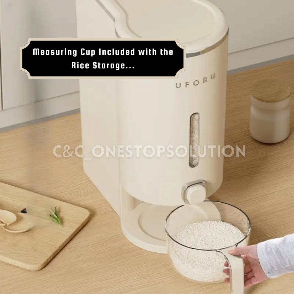 C&C 10kg Rice Dispenser Airtight Automatic Rice Dispenser Rice Storage Box Rice Box Bekas Beras 10kg Bekas Telur