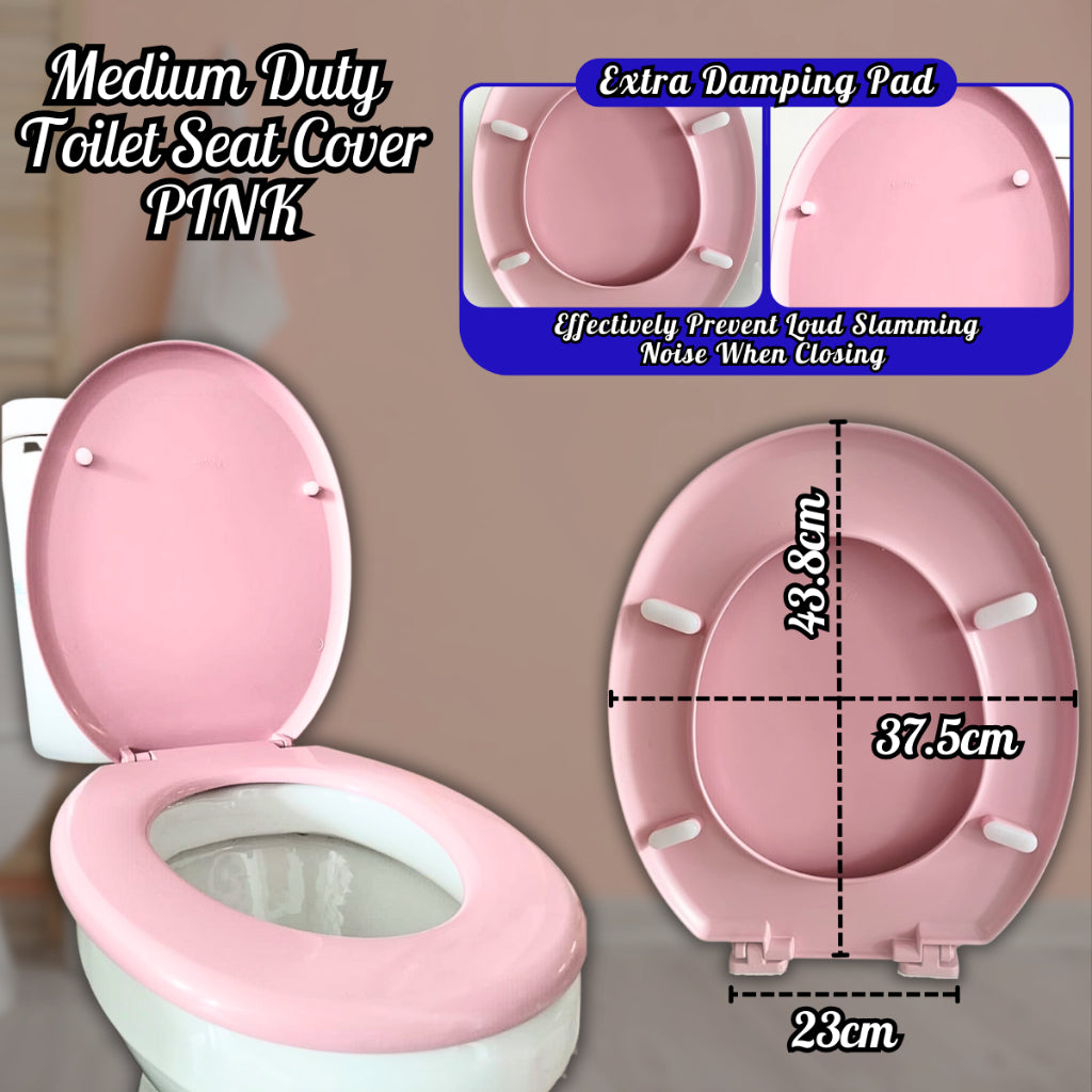 C&C Heavy Duty O Shape Toilet Seat Cover Adjustable Hinge Free Screw Nut Penutup Mangkuk Duduk Tandas