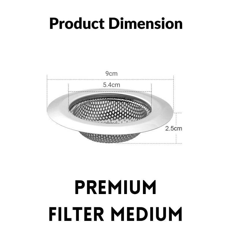 C&C Stainless Steel Sink Filter Sink Strainer Drainer Drain Filter Kitchen Strainer Bekas Penapis Air Sinki