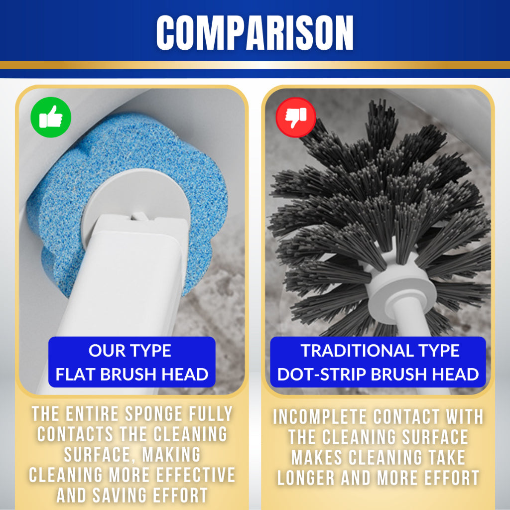 C&C Disposable Toilet Bowl Cleaner Brush With Holder Built-In Cleaning Fluid Brush Head Berus Tandas Pakai Buang