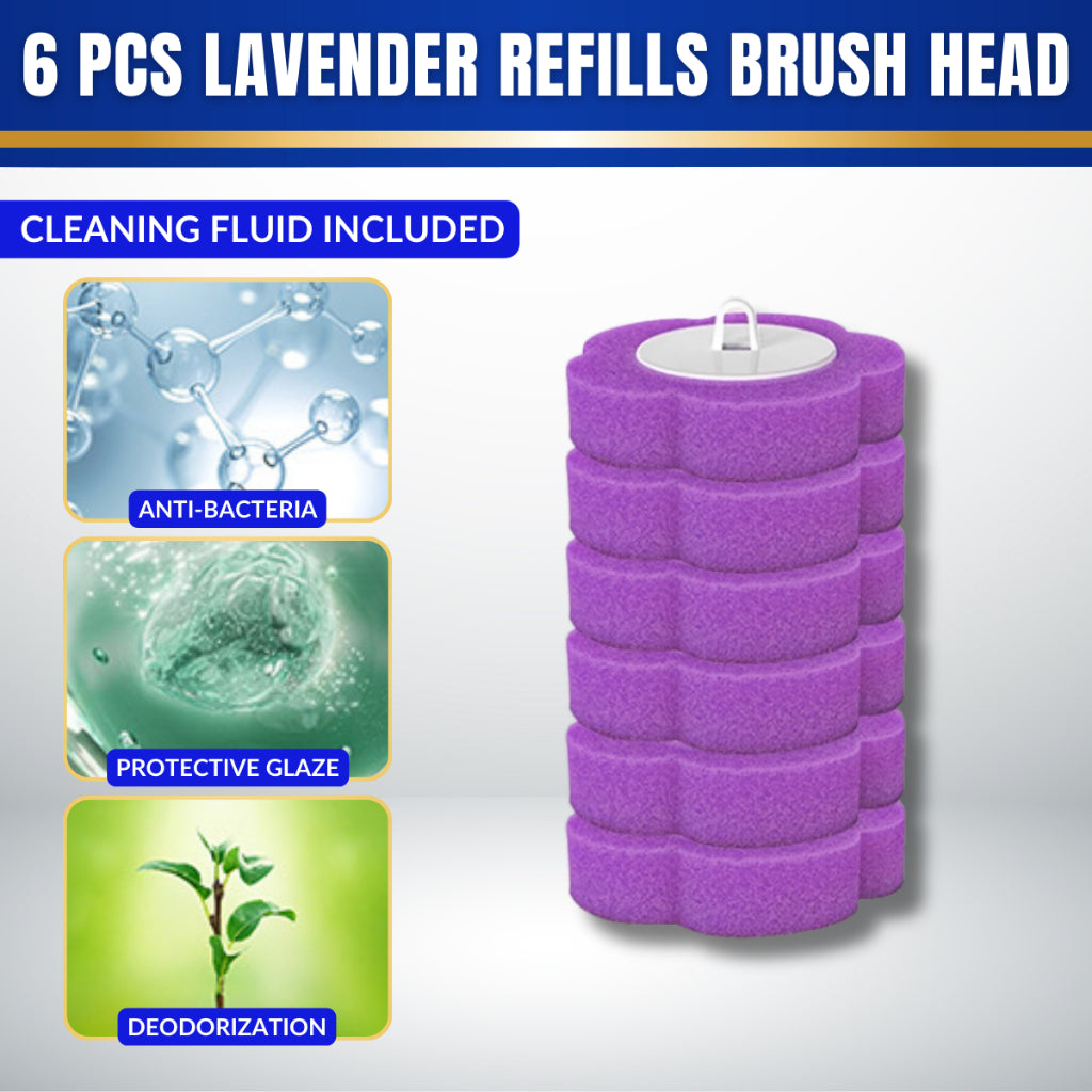 C&C Disposable Toilet Bowl Cleaner Brush With Holder Built-In Cleaning Fluid Brush Head Berus Tandas Pakai Buang
