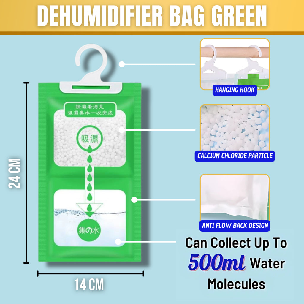 C&C Charcoal Dehumidifier 500ml Moisture Absorb Anti Moisture Anti Mildew Moisture Absorber Calcium Penyerap Lembapan
