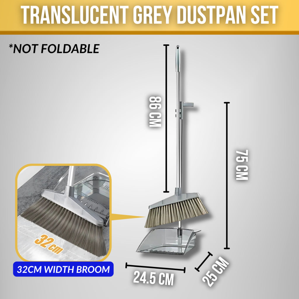 4 in 1 Foldable Broom Dustpan Set Broom Set Water Wiper Penyapu dan Penyodok Set Lantai