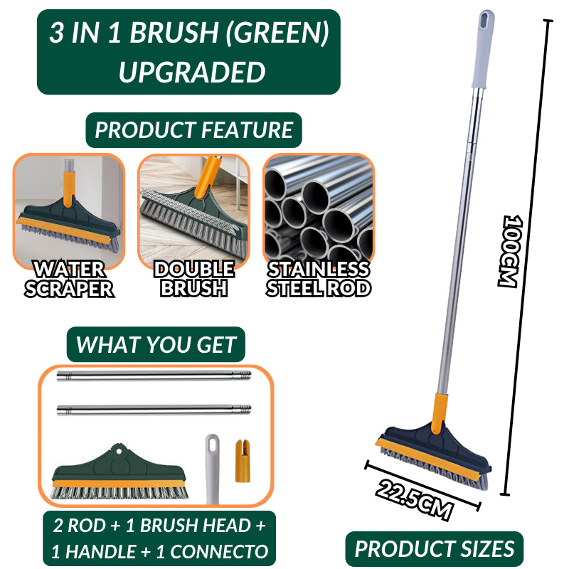 4 in 1 Foldable Broom Dustpan Set Broom Set Water Wiper Penyapu dan Penyodok Set Lantai