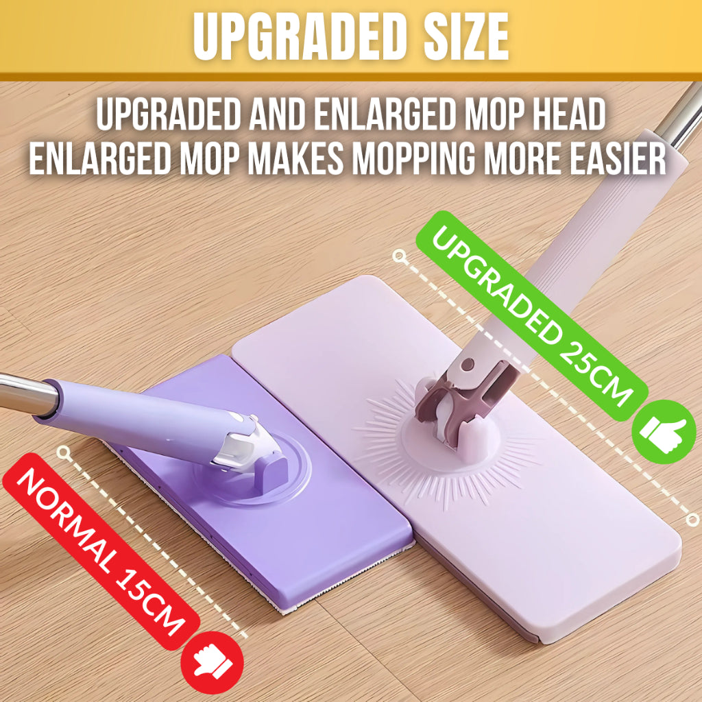 C&C 120CM Extra Large Flat Mop Lazy Clip Style Mop Wet Dry Disposable Wipes Dual Use Mop Lantai Pakai Buang Viral