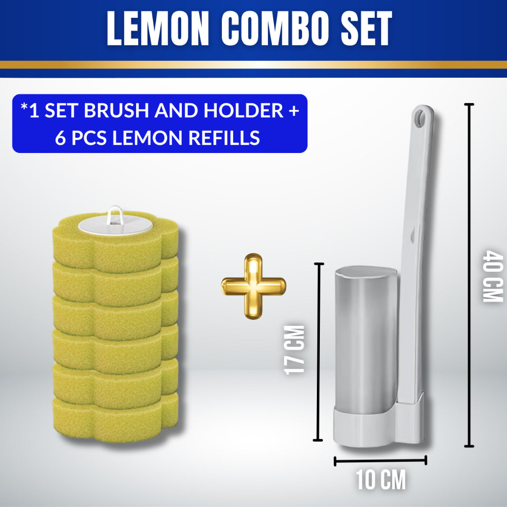 C&C Disposable Toilet Bowl Cleaner Brush With Holder Built-In Cleaning Fluid Brush Head Berus Tandas Pakai Buang