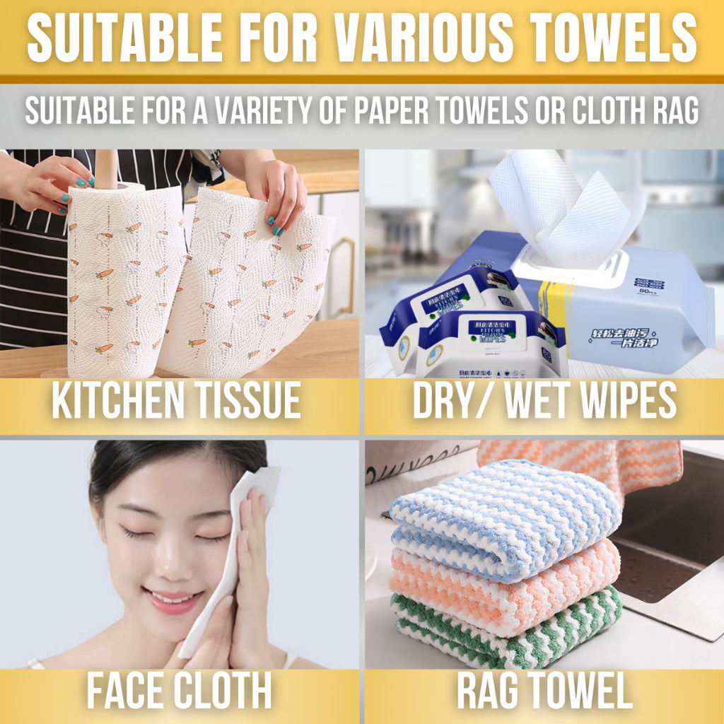 C&C 120CM Extra Large Flat Mop Lazy Clip Style Mop Wet Dry Disposable Wipes Dual Use Mop Lantai Pakai Buang Viral