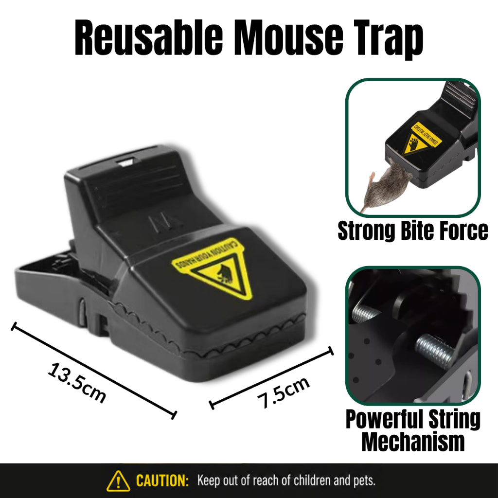 C&C Reusable Plastic Mouse Trap Pest Control Rat Mice Catching Traps Snap Traps Rodent catcher Perangkap Tikus