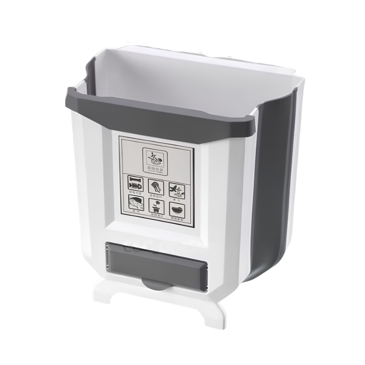 Foldable Hanging Kitchen Trash Bin Large Size Kitchen Cupboard Door Garbage Can Folding Hanging