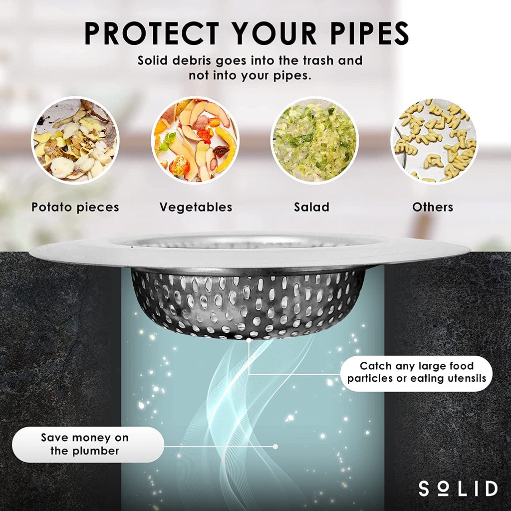 C&C Stainless Steel Sink Filter Sink Strainer Drainer Drain Filter Kitchen Strainer Bekas Penapis Air Sinki