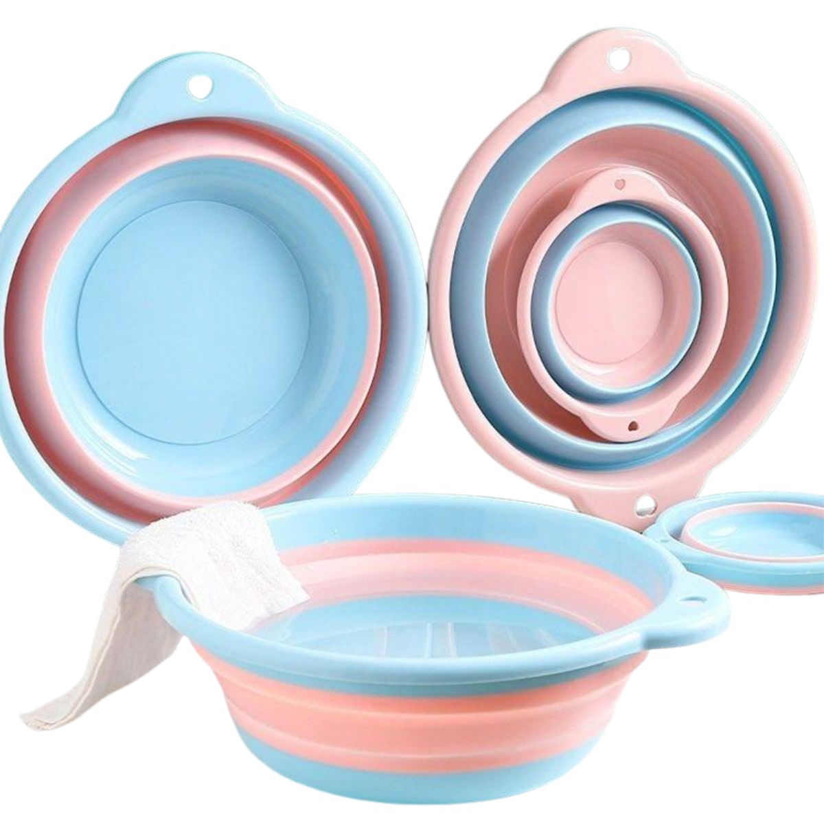 TRAVEL Multipurpose Foldable wash basin Portable Household Large Collapsible Travel Face Washing Bucket Dish Tub
